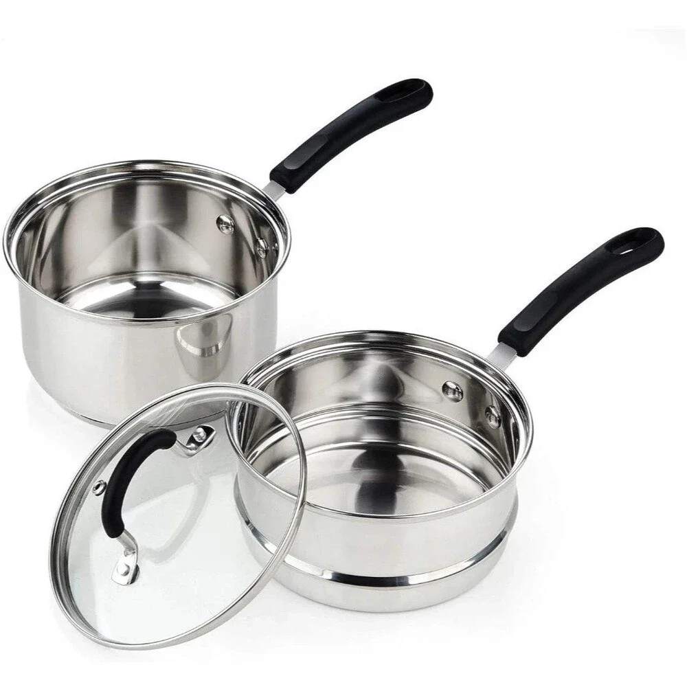 Cook N Home 02655 Professional Double Boiler Saucepan 2-Quart  Stainless